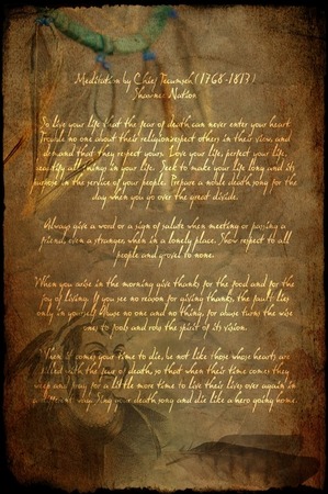 Purchase Chief Tecumseh Poem Print