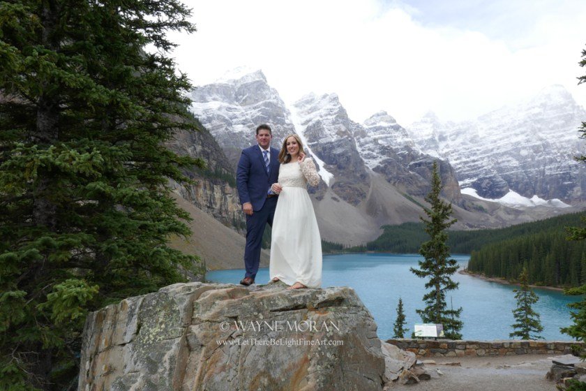 Moraine Lake Wedding Canoes Prints - Banff National Park - Canadian Rockies Banff National Park Photography Tour - Jasper National Park Alberta Canada
