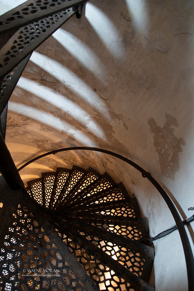 Climbing the Spiral Staircase  Cana Island Lighthouse Door County Wisconsin 